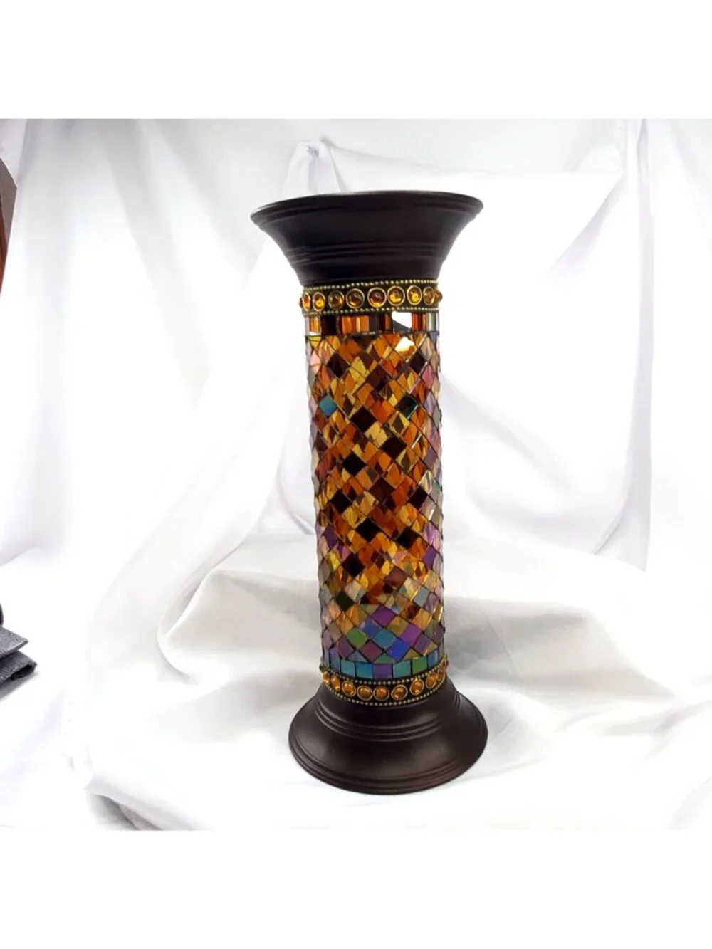 Partylite P9302 Global Fusion Column Candle Holder  13